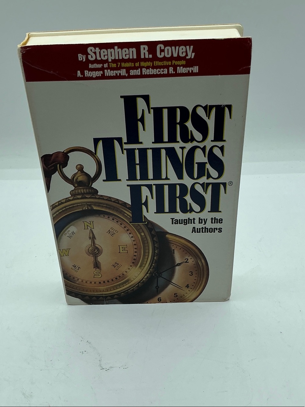 Franklin Covey White and Red "First Things First" Paperback Book